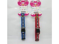 6Pcs Adjustable Reflective Nylon Dog Collars 2cm Mixed Color