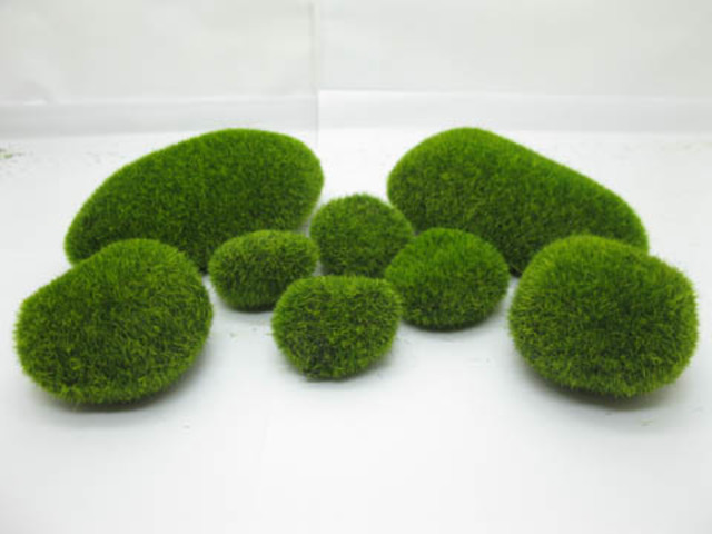 5Packs X 8Pcs Green Artificial Foam Moss Stone Decor 5Packs X 8Pcs Green Artificial Foam Moss Stone Decor
