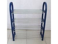 1X New Dark Blue 4-Tier Shoe Holder Display Rack