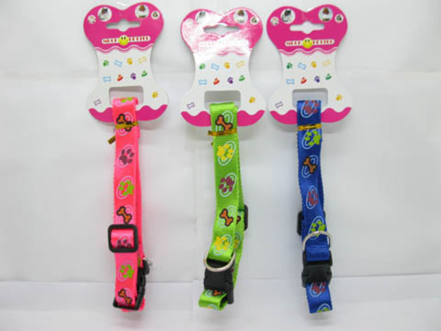 6Pcs Dogs Collars 2cm Wide w/Side Release Buckles Mixed - Click Image to Close