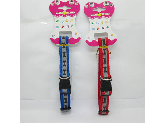 6Pcs Adjustable Reflective Nylon Dog Collars 2cm Mixed Color 6Pcs Adjustable Reflective Nylon Dog Collars 2cm Mixed Color
