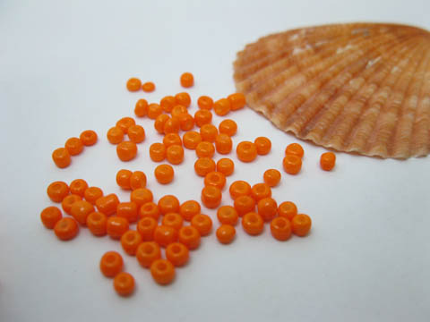 1Bag X 30000Pcs Opaque Glass Seed Beads 2mm Orange - Click Image to Close