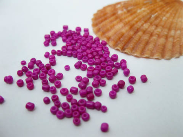1Bag X 30000Pcs (450g) Opaque Glass Seed Beads 2mm Fuschia