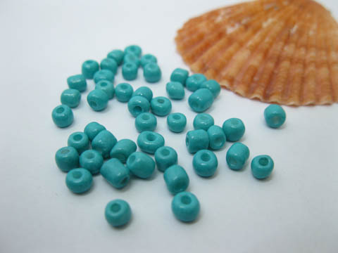 1Bag X 5000Pcs Opaque Glass Seed Beads 3.5-4mm Turquoise - Click Image to Close