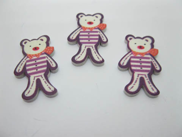 98 Bear Craft Embellishment Scrapbooking 36x22mm - Purple 98 Bear Craft Embellishment Scrapbooking 36x22mm - Purple