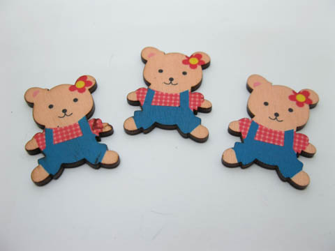 98 Bear Craft Embellishment Scrapbooking - Blue & Red - Click Image to Close
