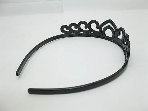 12 New Black Tiara Design Hairbands Hair Clips - Click Image to Close