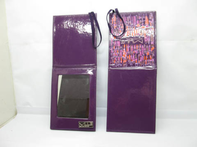 10Pcs New Purple Leatherette Cover Make-up Mirror 10Pcs New Purple Leatherette Cover Make-up Mirror