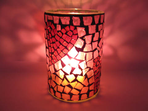 10X Fuschia Red Heart Glass Tea Light Holder Wedding Favor - Click Image to Close