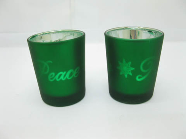 144 Green Glass Tea Light Holder Wedding Favor Words On 144 Green Glass Tea Light Holder Wedding Favor Words On