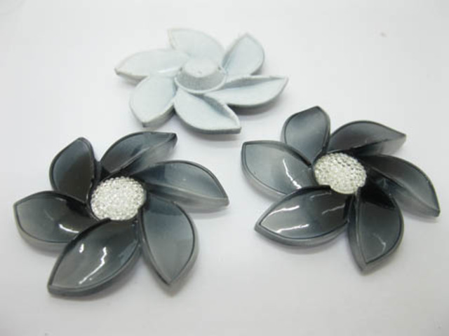 20Pcs Black Flower Hairclip Jewelry Finding Beads 6cm 20Pcs Black Flower Hairclip Jewelry Finding Beads 6cm