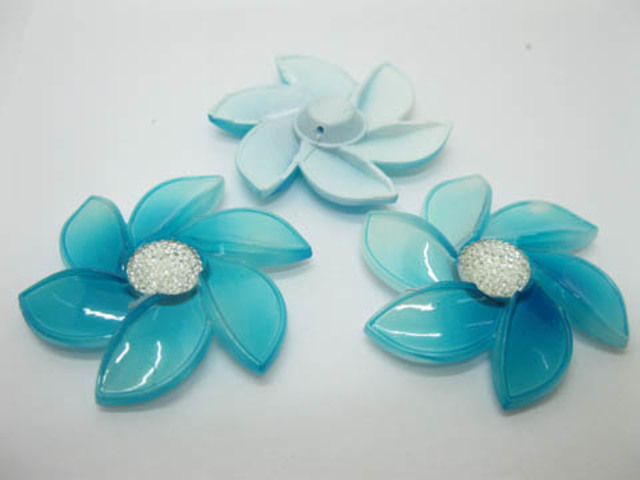 20Pcs Blue Flower Hairclip Jewelry Finding Beads 6cm 20Pcs Blue Flower Hairclip Jewelry Finding Beads 6cm