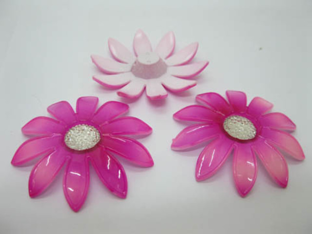20Pcs Fuschia Blossom Sunflower Hairclip Jewelry Finding Beads 20Pcs Fuschia Blossom Sunflower Hairclip Jewelry Finding Beads