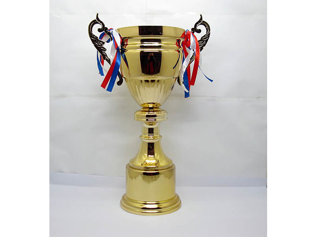 1X Metal Golden Plated Trophy Cup Novelty Achievement Award 39cm - Click Image to Close