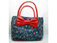 10 Tote Shoulder Handbag Bowknot on - Light Blue 10 Tote Shoulder Handbag Bowknot on - Light Blue