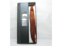 20Pcs New Long Straight Hair Extensions 42cm Long - Sepia Red