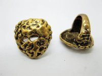 3x12 Golden Plated Alloy Metal Rings 17mm Dia.