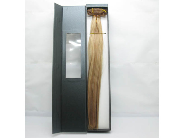 20Pcs New Long Straight Hair Extensions 42cm Long -Marilyn Blond - Click Image to Close