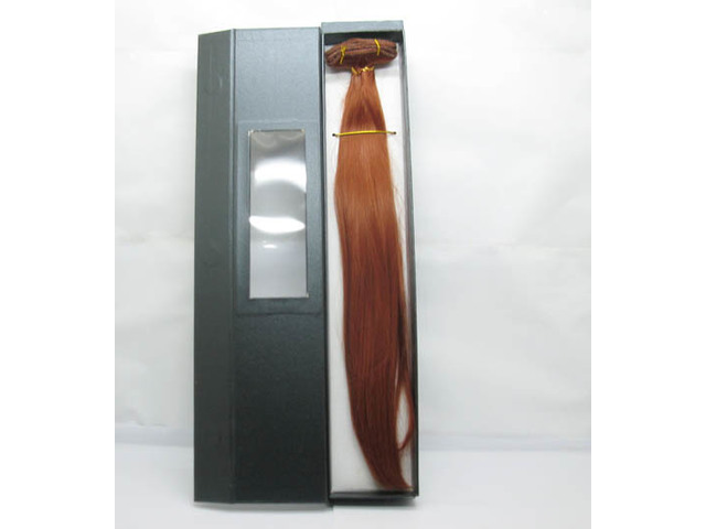 20Pcs New Long Straight Hair Extensions 42cm Long - Sepia Red