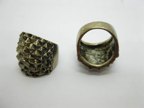 3x12 Bronze Plated Metal Fashion Rings 18mm Dia. - Click Image to Close