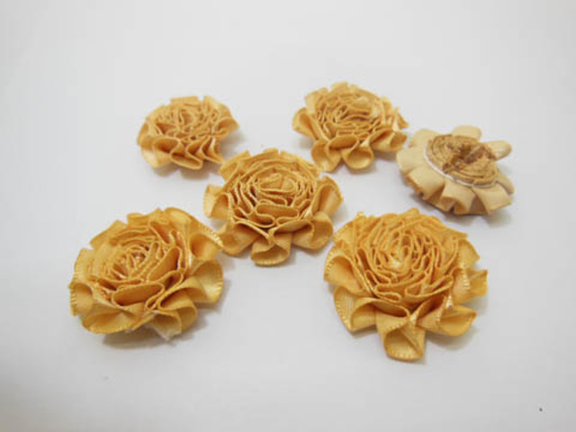 100 Hand Craft Satin Ribbon Carnation Embellishment Mixed