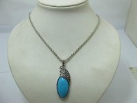 12X Ornate Style Resin Bead Pendant Necklace 44cm Long