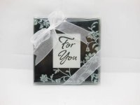 10Set X2Pcs Gorgeous Flower Glass Photo Coaster Wedding