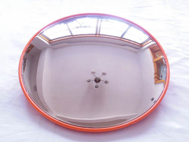 1X New Red 45cm Indoor Convex Security Safety Mirror