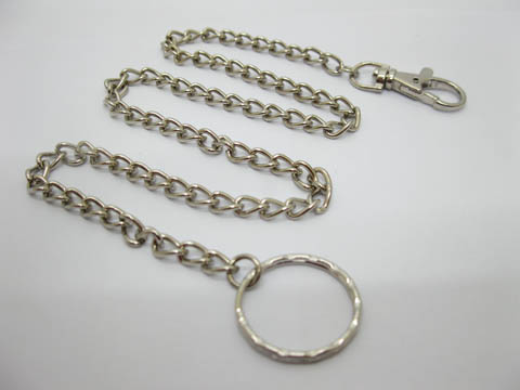 20X Metal Clasp Key Rings Keychain 56cm Long - Click Image to Close