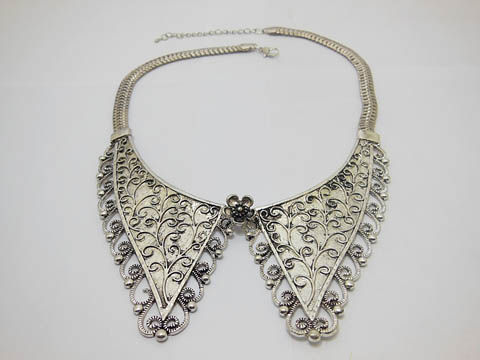 6X Fashion Flower Edge Angle Wings Collar Bib Necklace - Click Image to Close