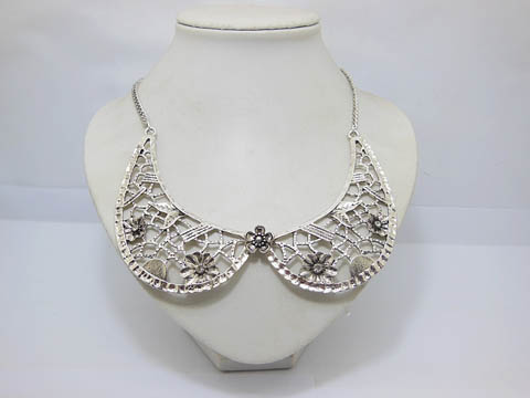 6X Fashion Women's Hollow Out Flower Collar Bib Necklace - Click Image to Close