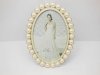 1X European Elegant Ivory Pearl Wedding Photo Frame - Oval 1X European Elegant Ivory Pearl Wedding Photo Frame - Oval