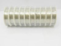 10 Rolls X 6Meters Copper Line Tiger Tail Wire 0.6mm Silvery