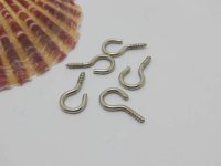 2x490 Nickel Plated Screw Cup Hook Eye for Curtain Thread 16x8.4