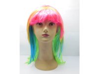 4Pcs Colorful Long Straight Cosplay Party Hair Wig 54cm