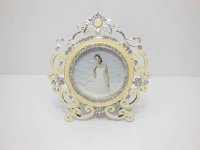 1X Ivory Floral D¨¦cor Wedding Photo Frame w/Rhinestone