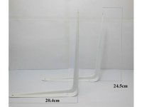 24 White Metal Shelf Bracket 245x204mm Corner Brackets