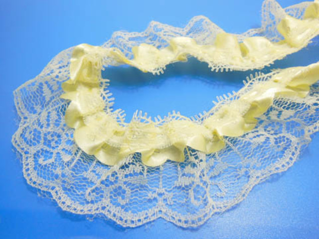 45 Yards Beige Satin Ribbon Lace Lacemaking Craft Trim 45 Yards Beige Satin Ribbon Lace Lacemaking Craft Trim