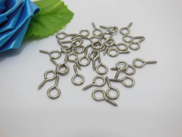 1000 Nickel Screw Eye Bails for Top Drilled Findings 13.5x6.7mm 1000 Nickel Screw Eye Bails for Top Drilled Findings 13.5x6.7mm