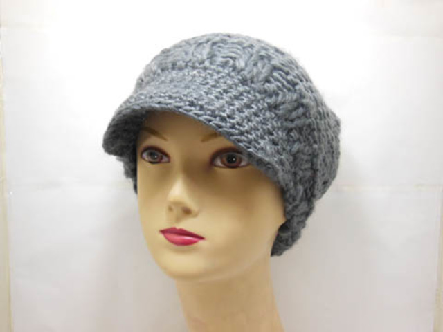 5X New Grey Caddice Beret Cap Hat - Click Image to Close