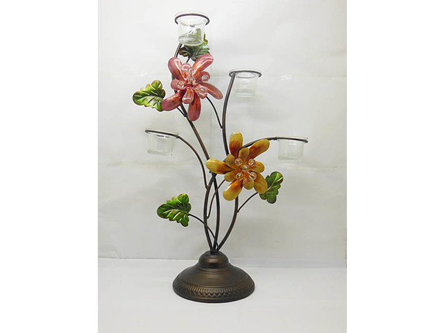 1X Iron Art Flower Wire 4 Candle Holder Home Decoration 1X Iron Art Flower Wire 4 Candle Holder Home Decoration
