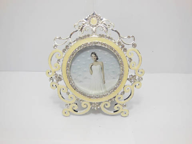 1X Ivory Floral D¨¦cor Wedding Photo Frame w/Rhinestone