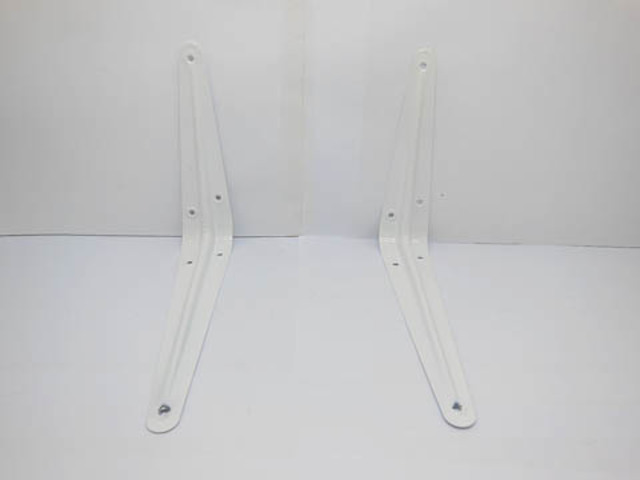 24 White Metal Shelf Bracket 200x150mm Corner Brackets - Click Image to Close