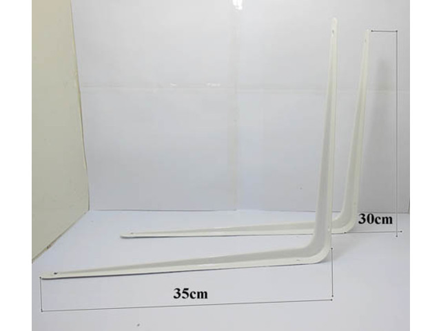 24 White Metal Shelf Bracket 350x300mm Corner Brackets - Click Image to Close