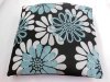 2Pcs HQ Blue Flower Hemp Pillow Cushion Covers 43cm 2Pcs HQ Blue Flower Hemp Pillow Cushion Covers 43cm