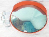 1X New Red 96cm Outdoor Convex Security Safety Mirror w/Cover