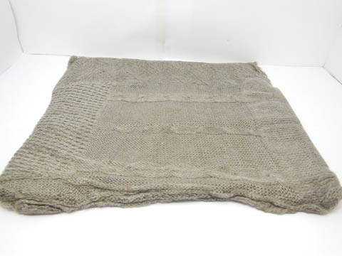 4X Irregular Crochet Shawl Wrap Scarf - Dark Grey - Click Image to Close