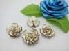 195 Coffee White Fimo Rose Flower Beads Jewellery Findings 2cm 195 Coffee White Fimo Rose Flower Beads Jewellery Findings 2cm