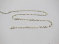 1Pack X 100 Meters Coloured Curb Chain Jewelry Finding - White