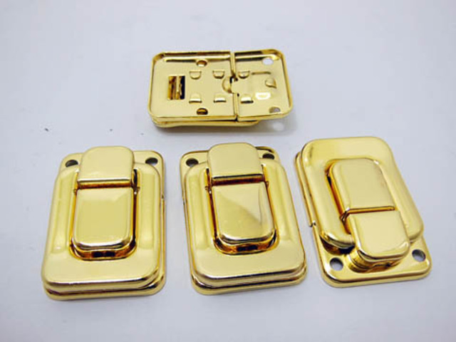 20X Golden Plated Metal Boxes Case Toggle Catch Latch - Click Image to Close